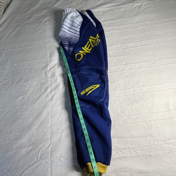 Oneal Element Kids Motocross Pant Racing MX Riding Blue Yellow Size 28 - Picture 10 of 10